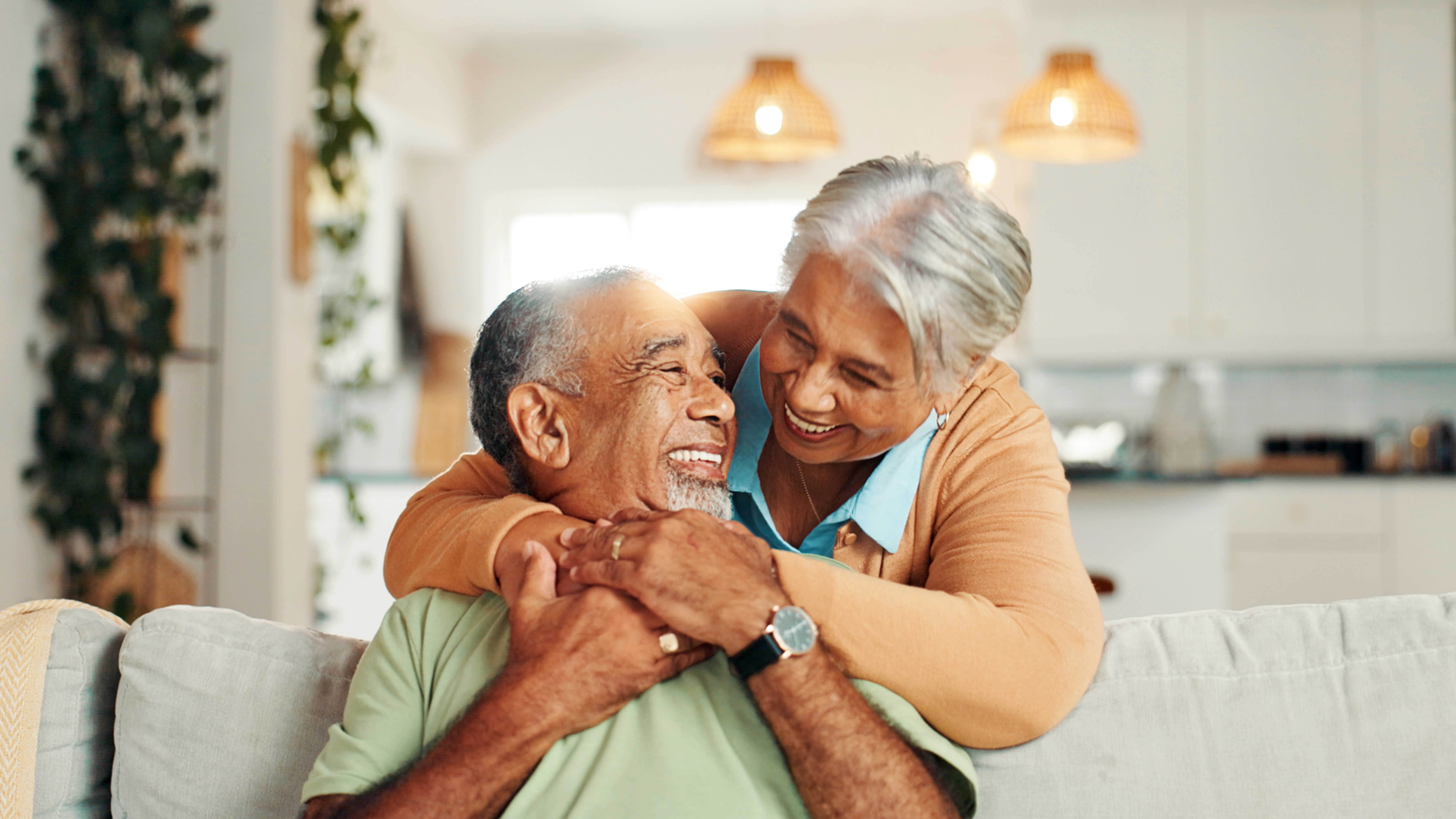 Happy old couple